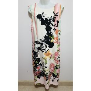 Julian Taylor Floral Sleeveless Dress